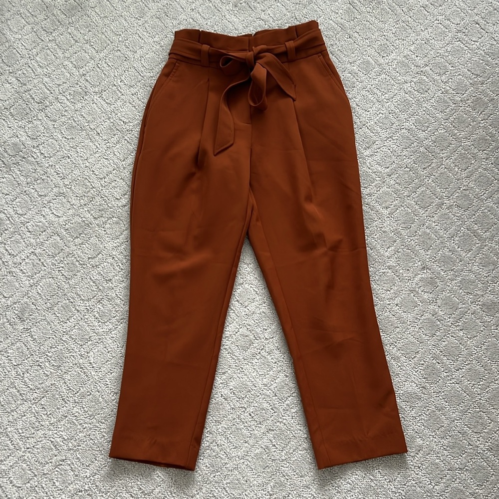 New Look Brown Rust Color Slacks With Pleats Size… - image 2